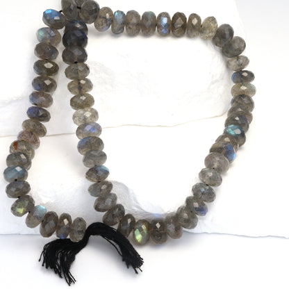 Blue Labradorite 7mm Faceted Rondelles