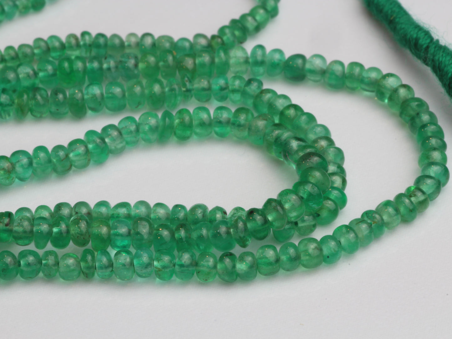 Green Emerald 2mm Smooth Rondelles