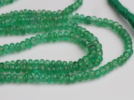 Green Emerald 2mm Smooth Rondelles