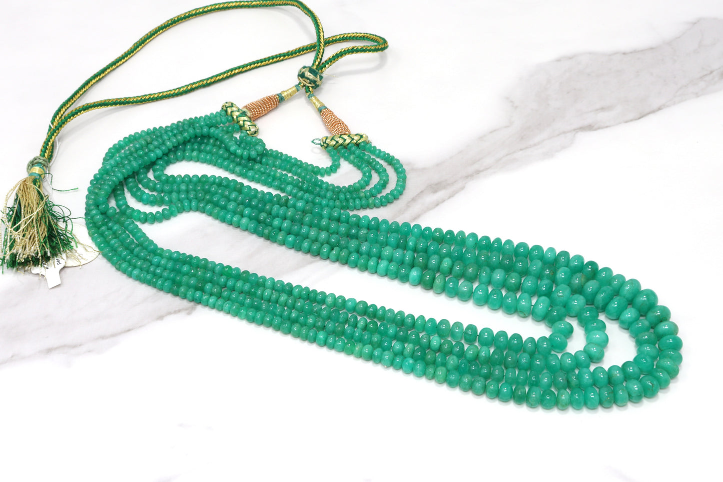 Green Emerald 4mm Smooth Rondelles