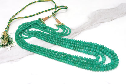 Green Emerald 4mm Smooth Rondelles