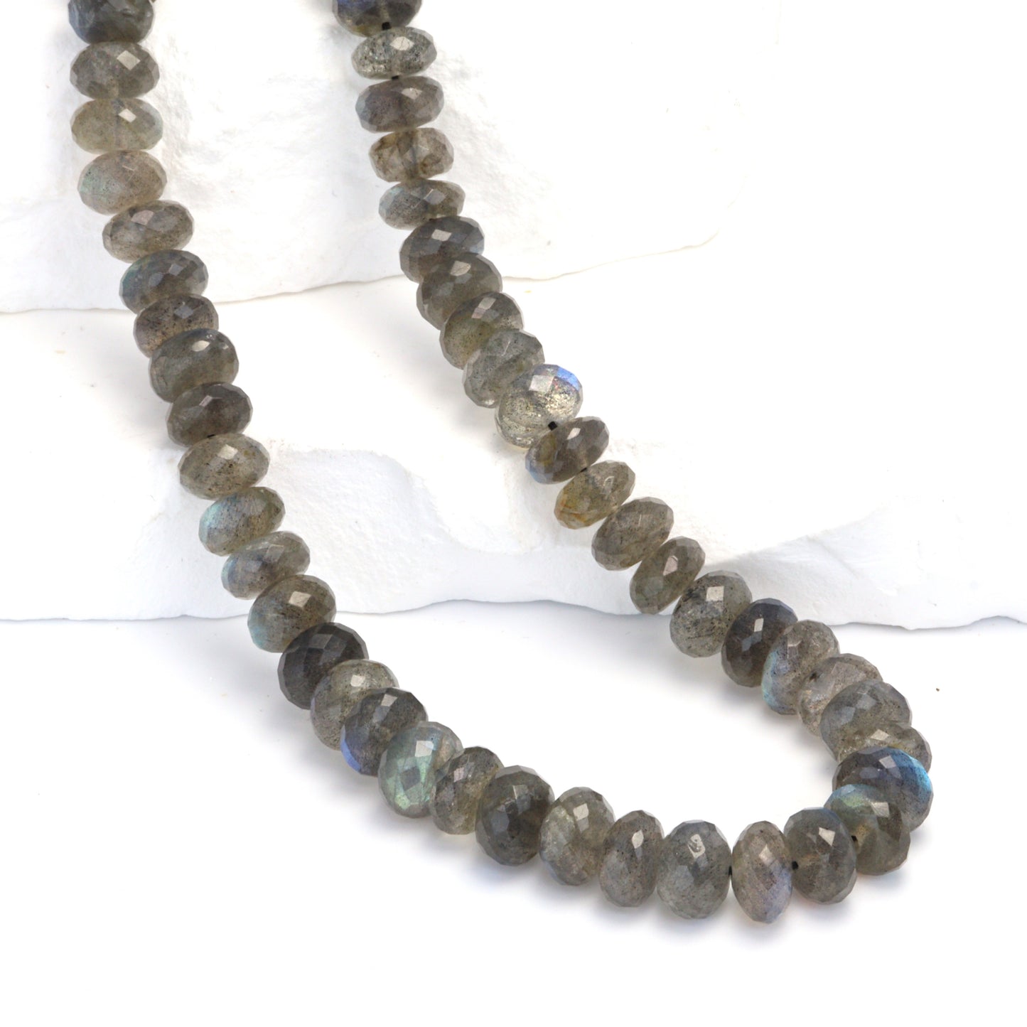 AA Blue Labradorite 8mm Faceted Rondelles