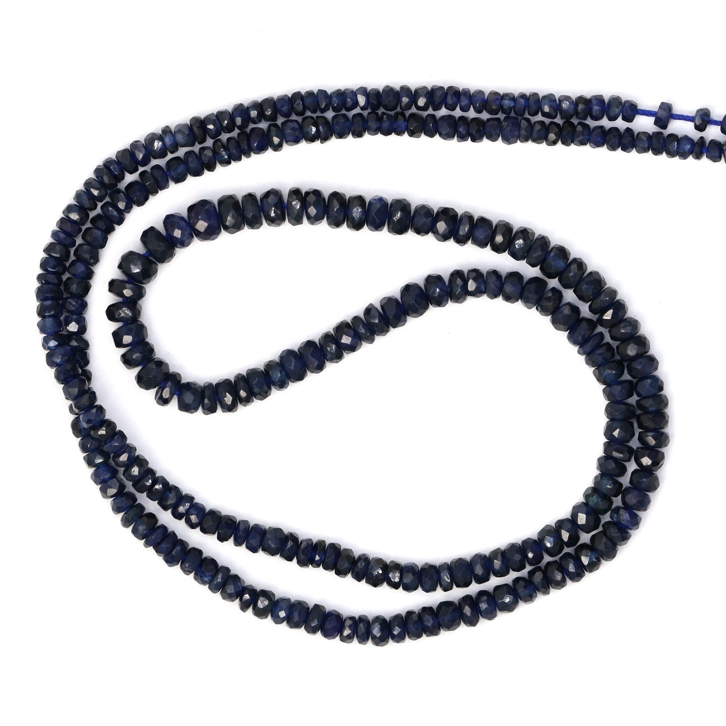 Navy Blue Sapphire 2mm Faceted Rondelles