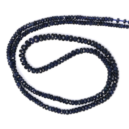 Navy Blue Sapphire 2mm Faceted Rondelles