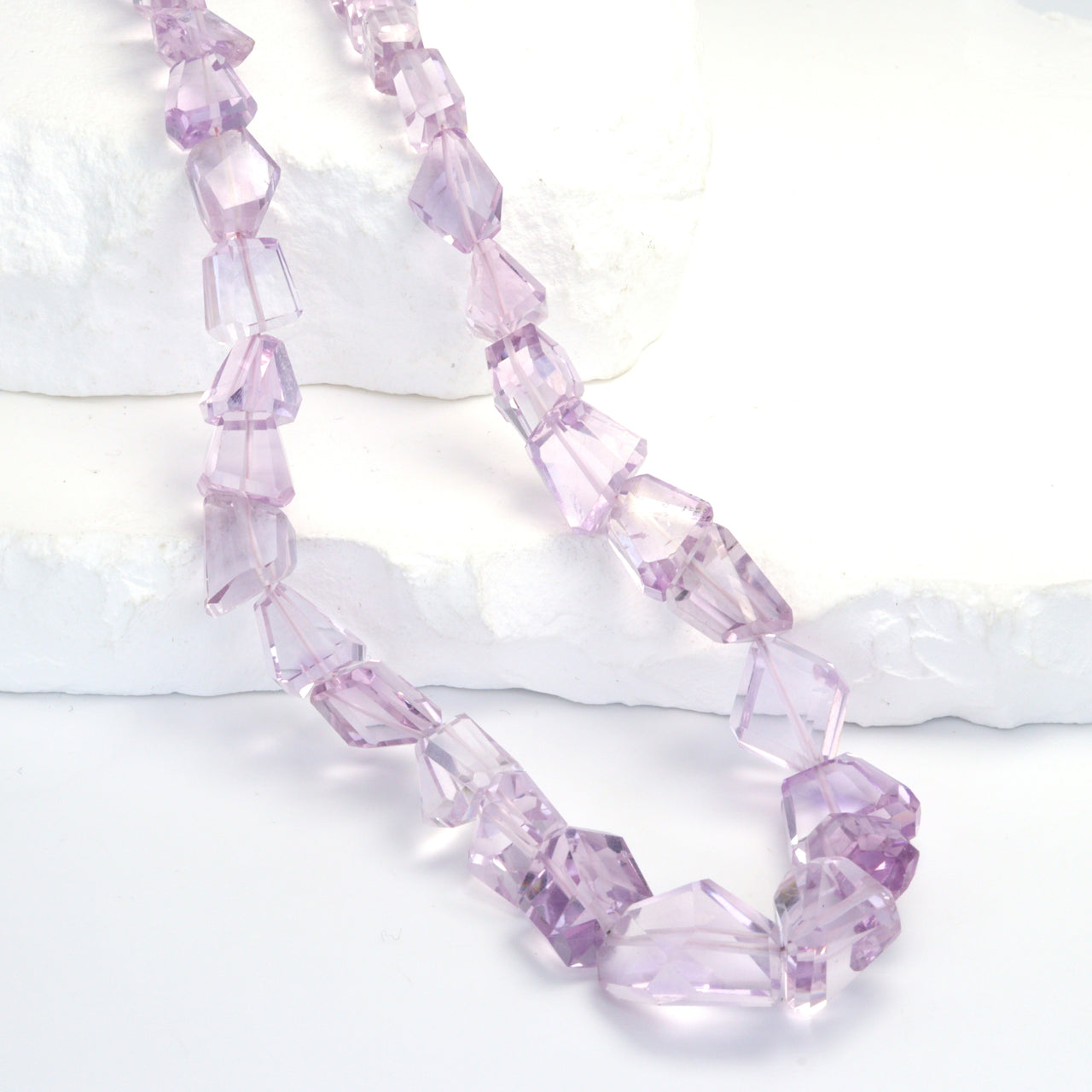 Pink Amethyst 10x8mm Faceted Nuggets