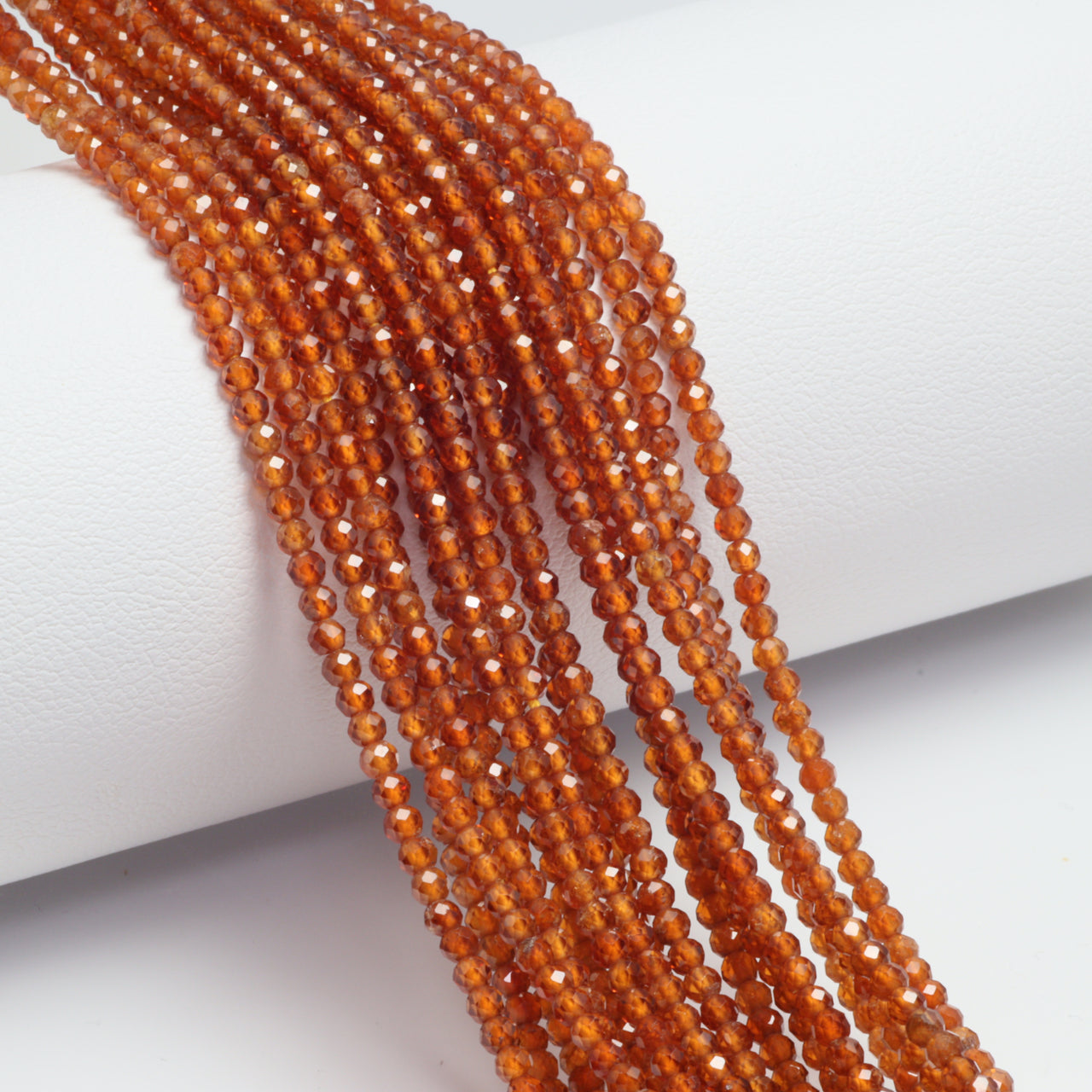 Brown Hessonite Garnet 2mm Faceted Rounds