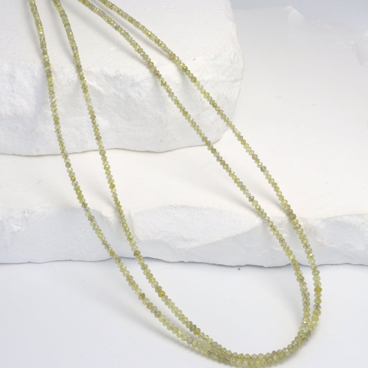 Champagne Diamond 2mm Faceted Rondelles