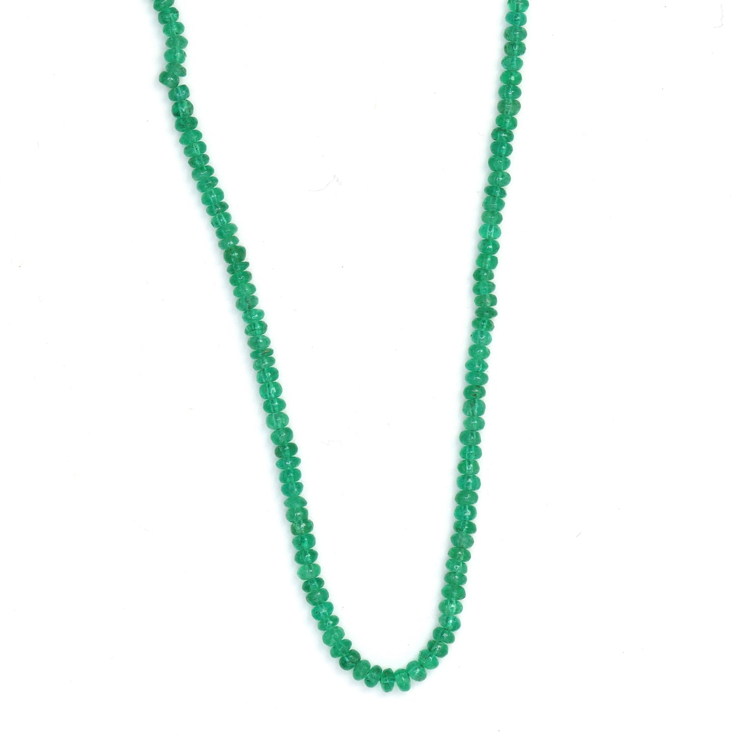 Green Emerald 2mm - 2.5mm Smooth Rondelles Bead Strand