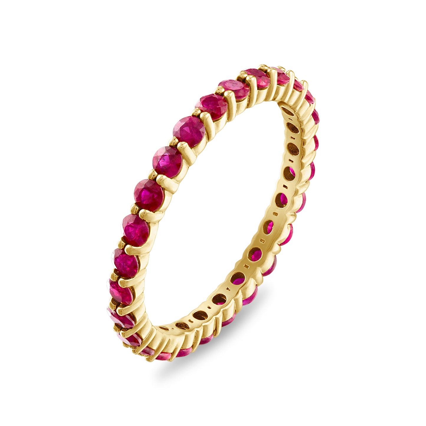 Shared Prong Ruby Eternity Band