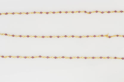 Rhodolite Garnet 2mm Faceted Rounds