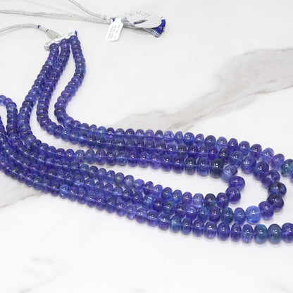 AAA Tanzanite 8mm Smooth Rondelles