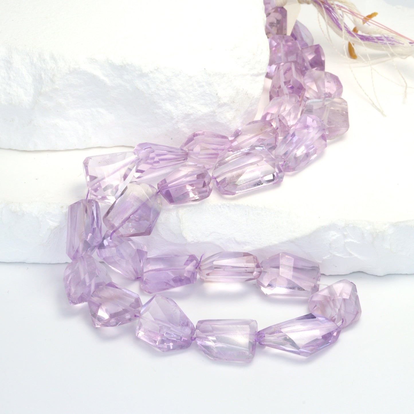 Pink Amethyst 15x12mm Faceted Nuggets