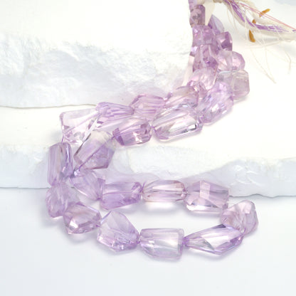 Pink Amethyst 15x12mm Faceted Nuggets