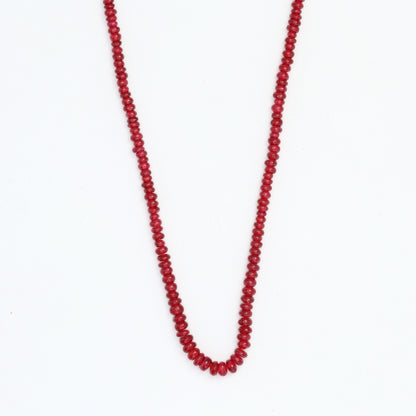 Ruby 2mm Smooth Rondelles Bead Strand