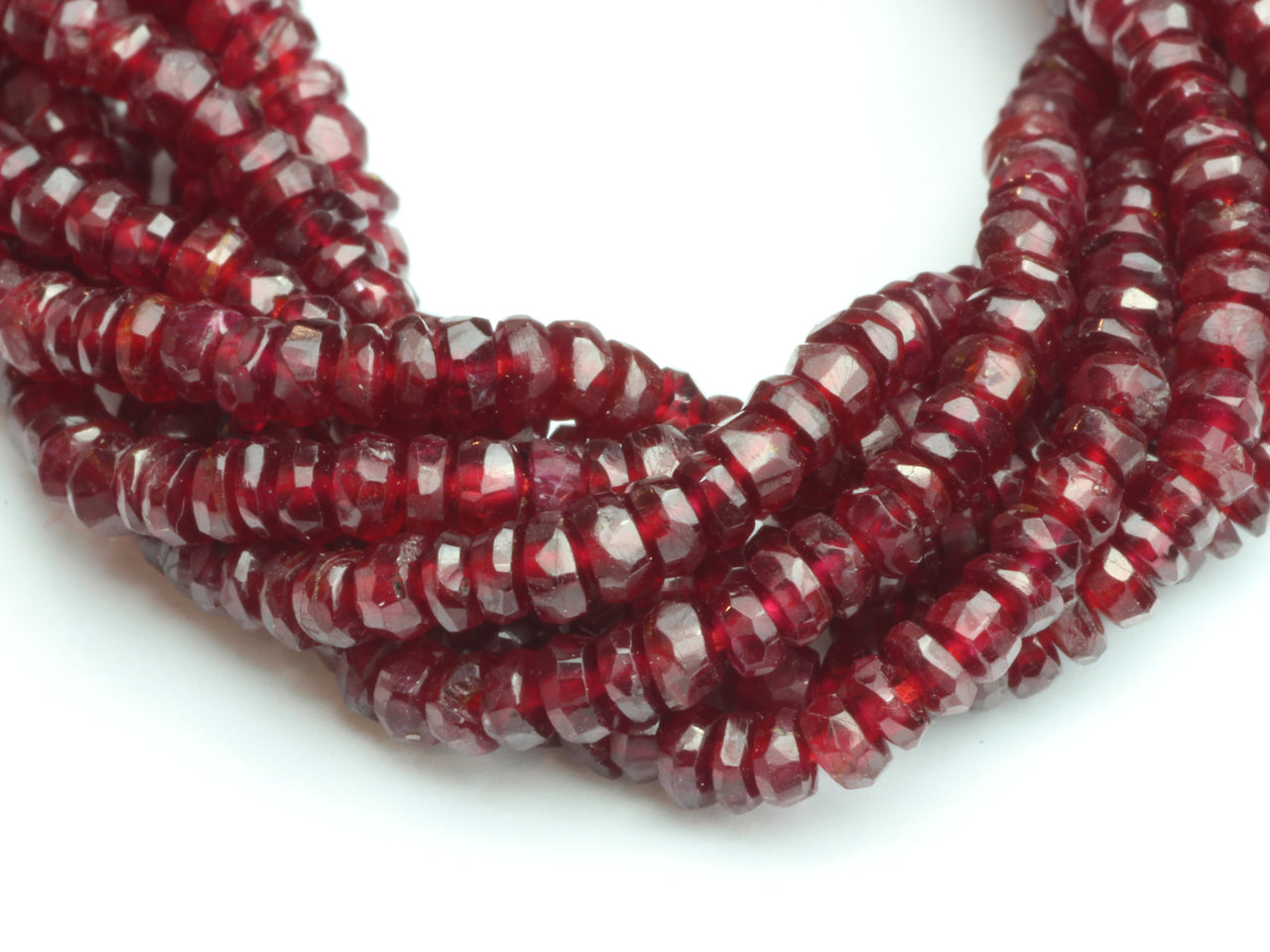 Red Ruby 2.5mm Faceted Rondelles