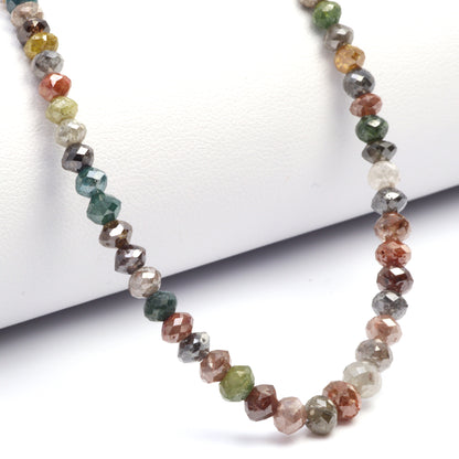 Multi Color Diamond 3.25 Faceted Rondelles