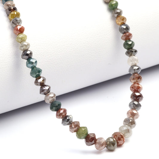 Multi Color Diamond 3.25 Faceted Rondelles