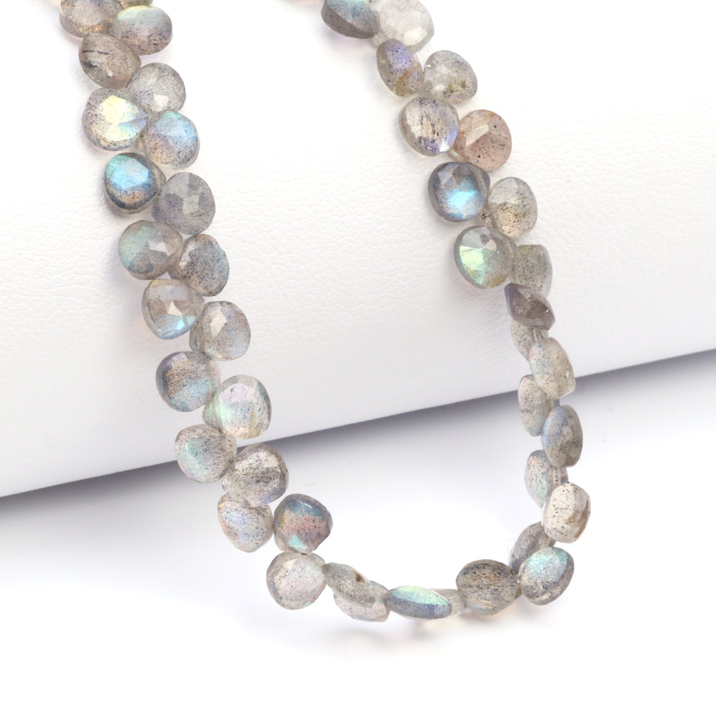 AAA Blue Labradorite 4mm Faceted Heart Shaped Briolettes