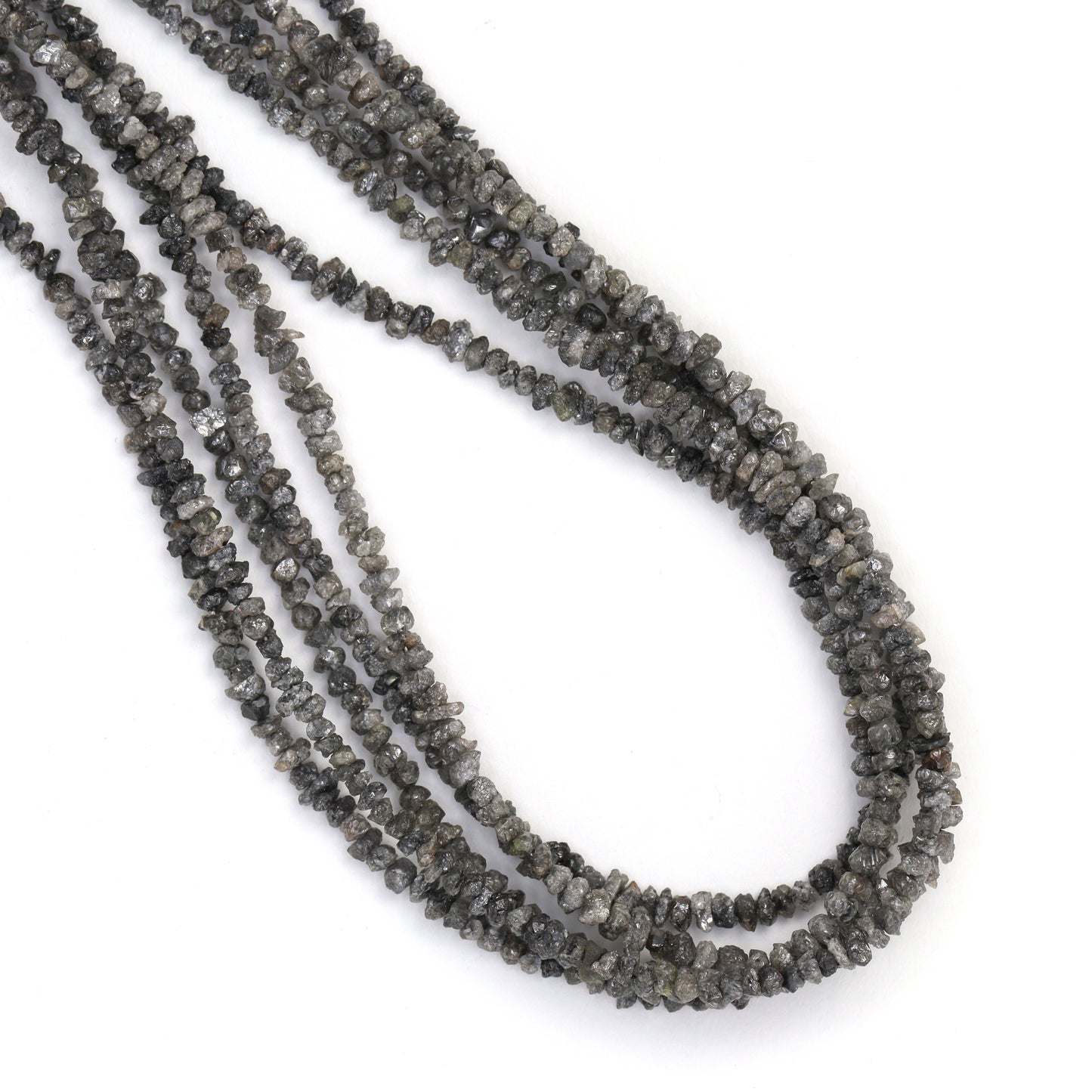 Gray Diamond 2.5mm Faceted Chips Bead Strand