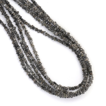 Gray Diamond 2.5mm Faceted Chips Bead Strand