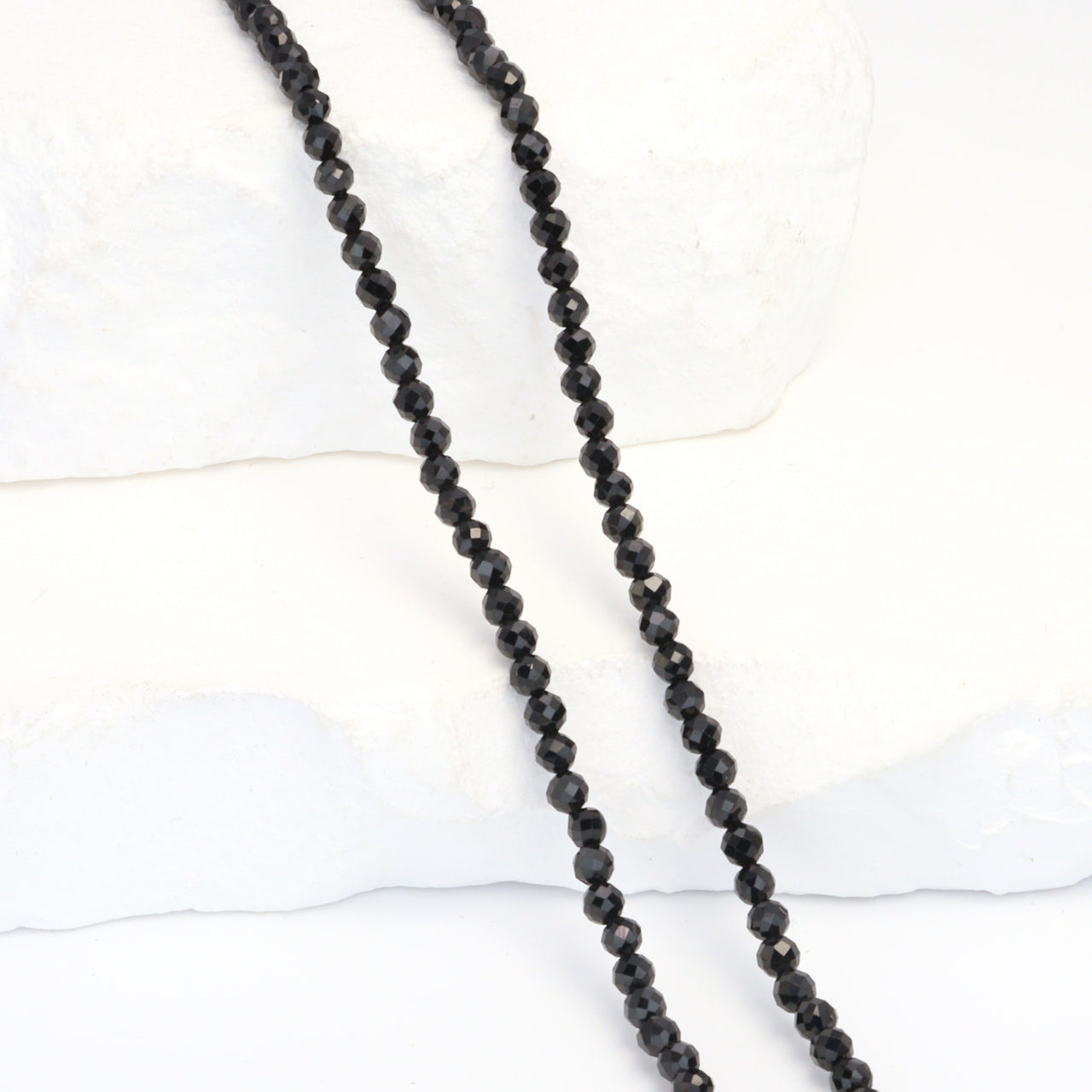 Black Spinel 3mm Faceted Rounds