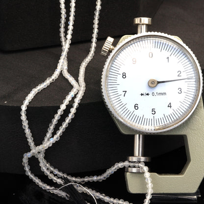 Rainbow Moonstone 2.5mm Faceted Rounds Bead Strand