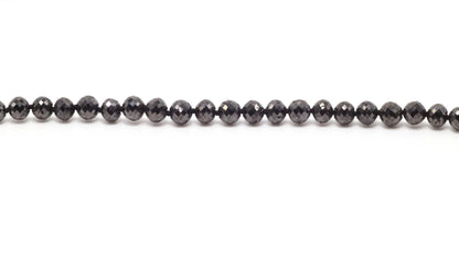 18k Black Diamond Knotted Bead Necklace (~40ct)
