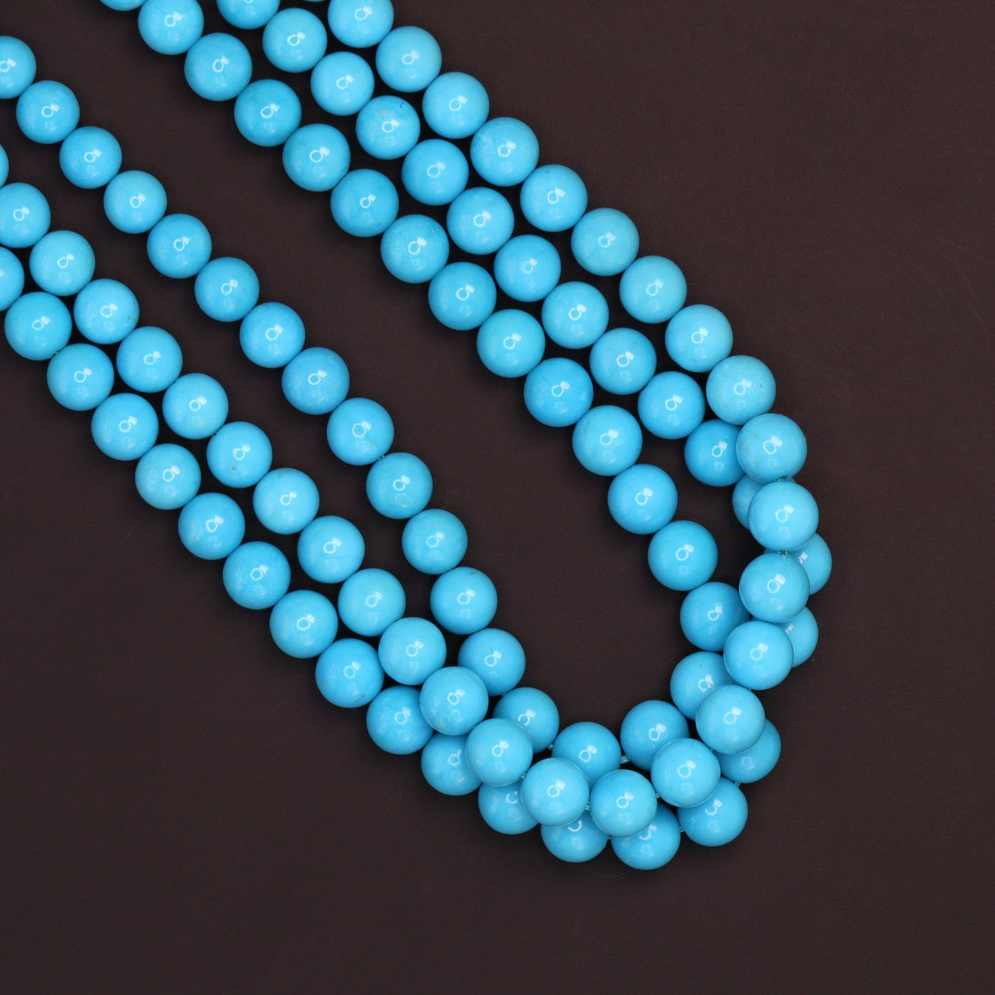 Sleeping Beauty Turquoise 5mm Smooth Rounds