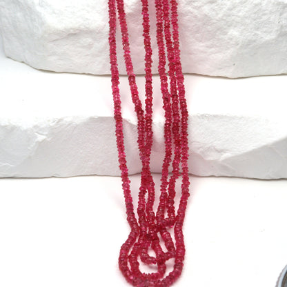 Pink Spinel 2mm Smooth Rondelles Bead Strand