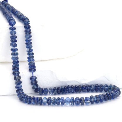 Blue Kyanite 5mm Smooth Rondelles