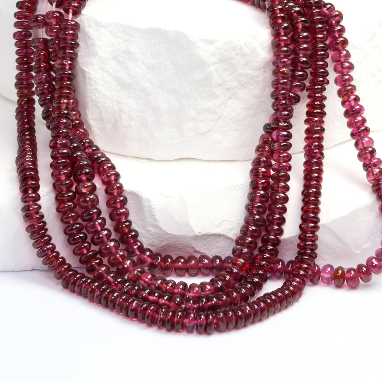 Rhodolite Garnet 4mm Smooth Rondelles