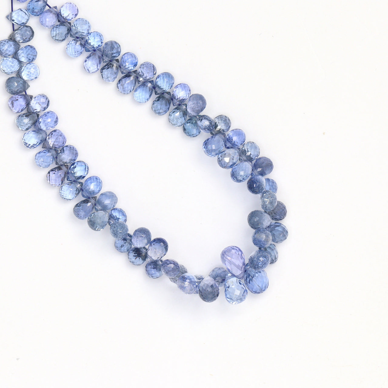 Cornflower Blue Sapphire 5x3mm Faceted Teardrop Briolettes