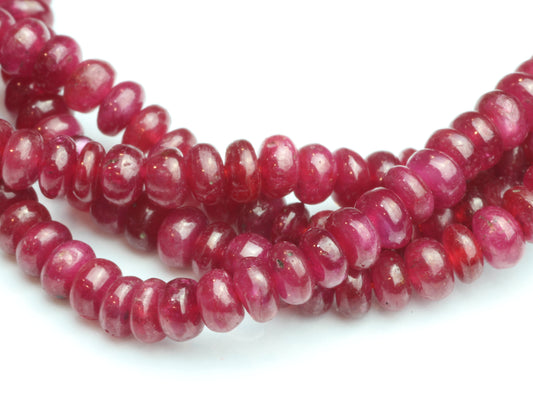Red Ruby 3.5mm Smooth Rondelles