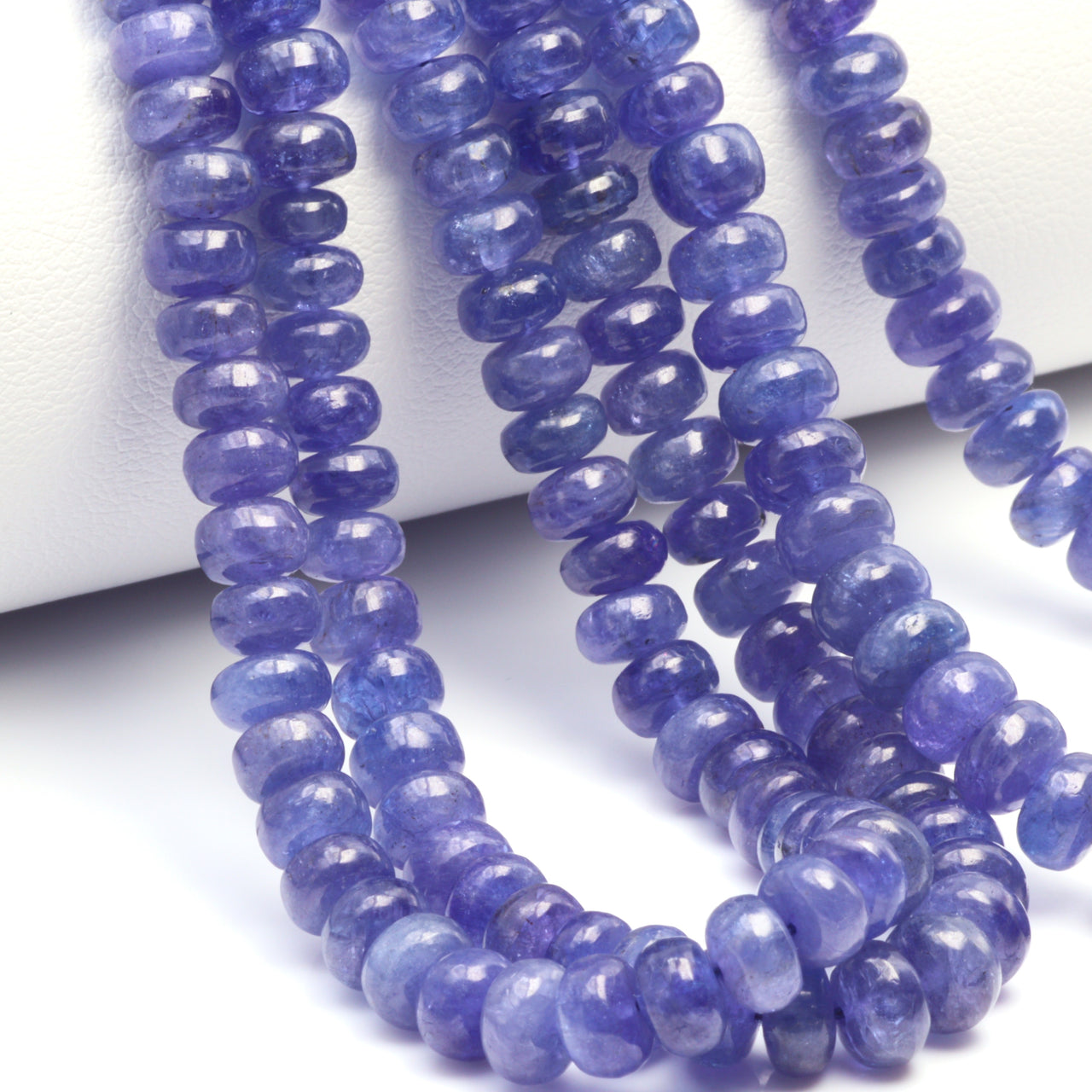 Blue Tanzanite 5mm Smooth Rondelles