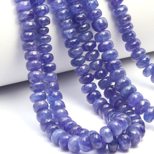 Blue Tanzanite 5mm Smooth Rondelles