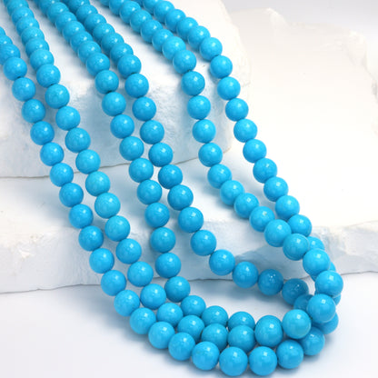 Sleeping Beauty Turquoise 7mm Smooth Rounds