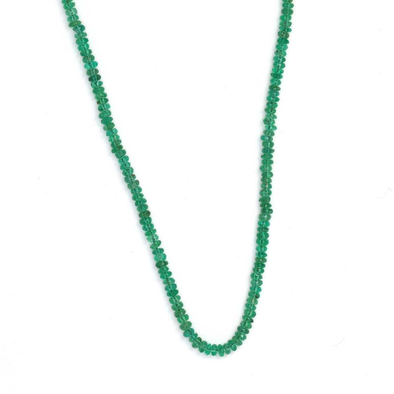 Green Emerald 2mm - 2.5mm Smooth Rondelles Bead Strand