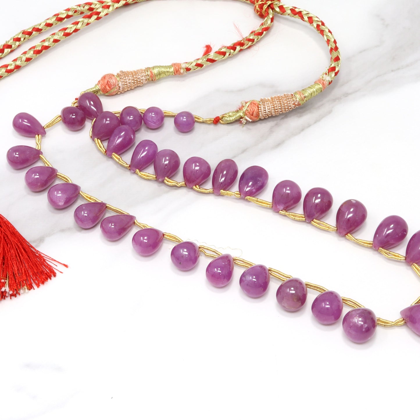 Red Ruby 9x7mm Smooth Teardrop Briolettes