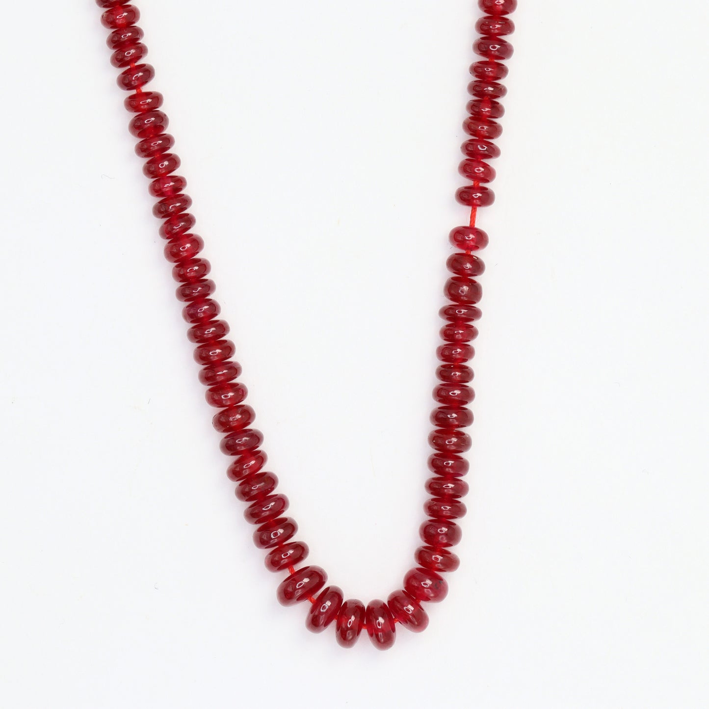 Red Ruby 3.75mm Smooth Rondelles