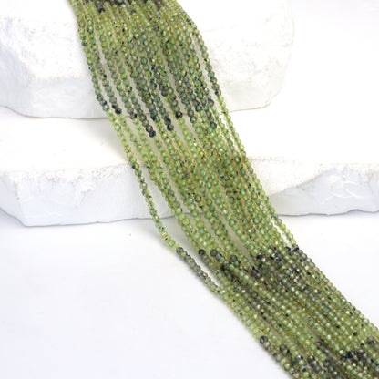 Ombre Green Sapphire 2mm Faceted Rounds