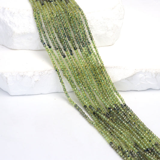 Ombre Green Sapphire 2mm Faceted Rounds