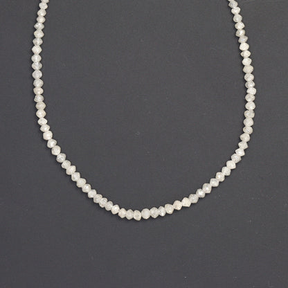 Gray Diamond 1.5mm - 2.0mm Hand Faceted Rondelles Bead Strand
