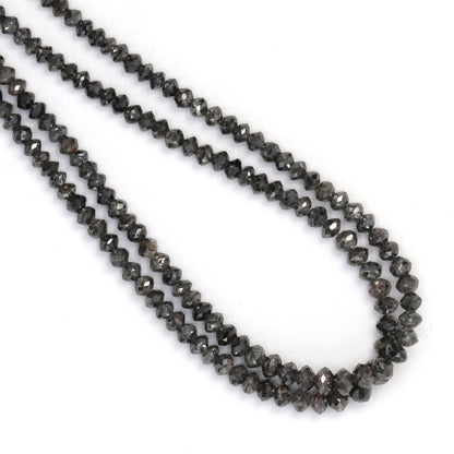 Gray Diamond 2.5mm Faceted Rondelles