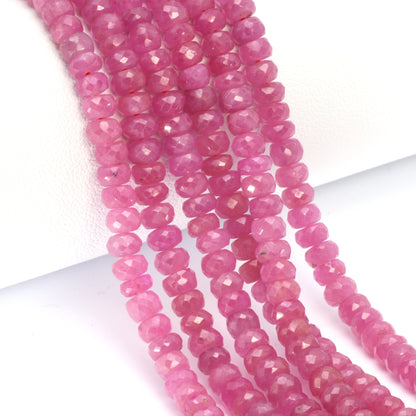 Pink Sapphire 4.5mm Faceted Rondelles