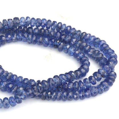 Royal Blue Sapphire 3.5mm Faceted Rondelles