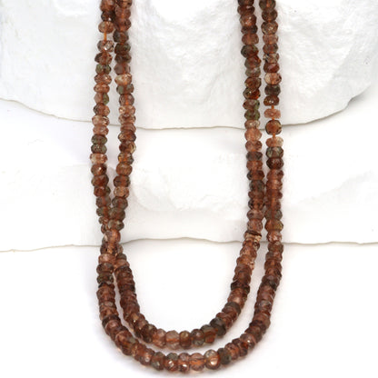 Brown Andalusite 3.5mm Faceted Rondelles