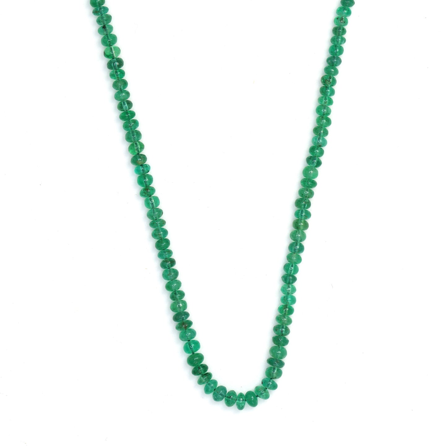 Green Emerald 2.5mm - 3.0mm Smooth Rondelles Bead Strand