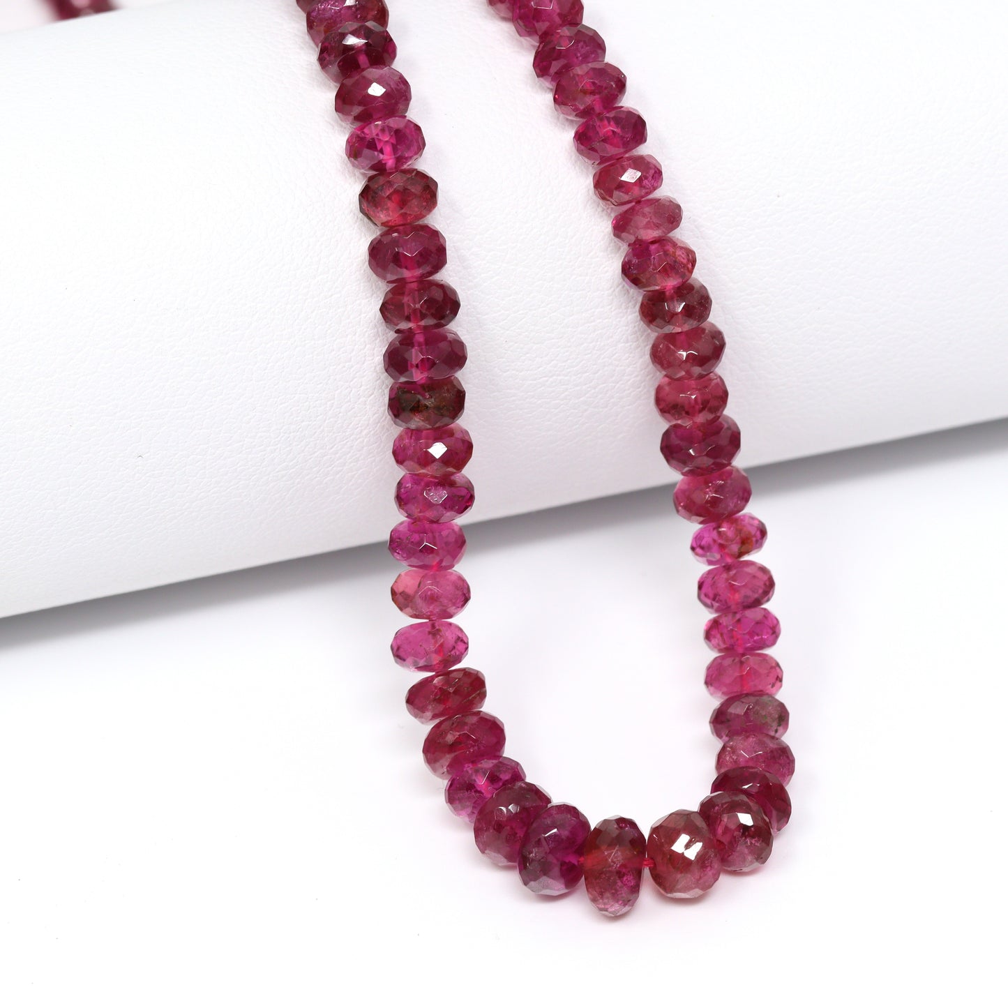 Pink Tourmaline 5mm – 6.5mm Faceted Rondelles Bead Strand