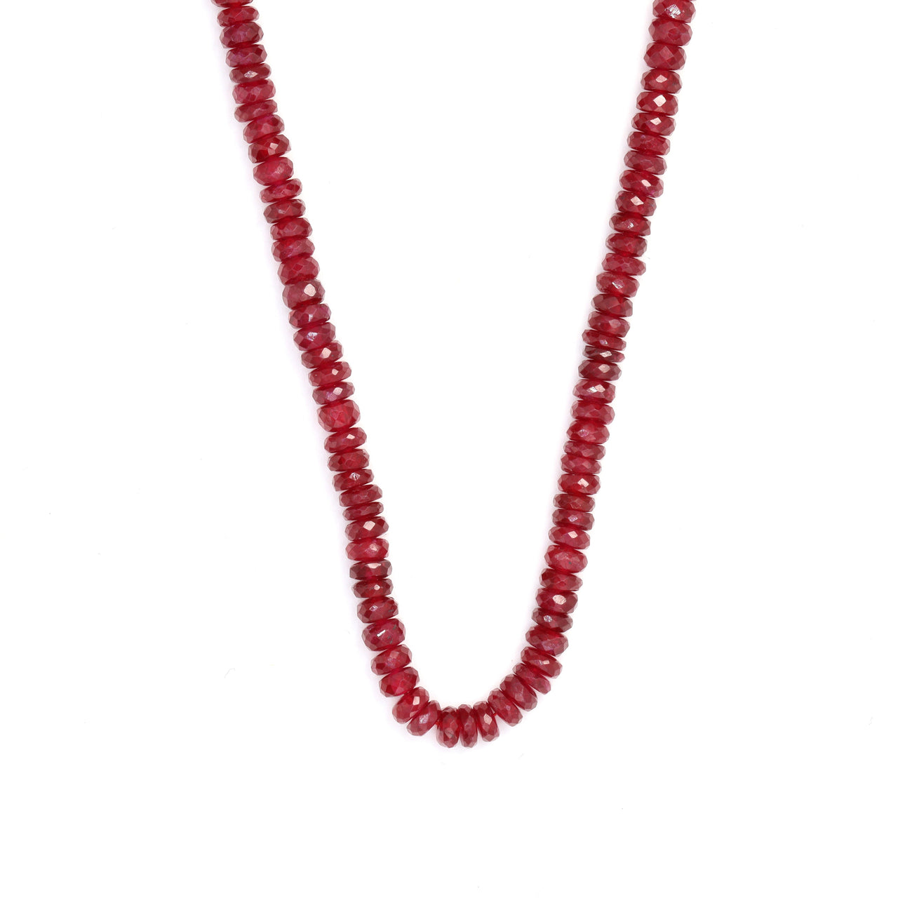 AA Red Ruby 3.5mm Hand Faceted Rondelles Bead Strand
