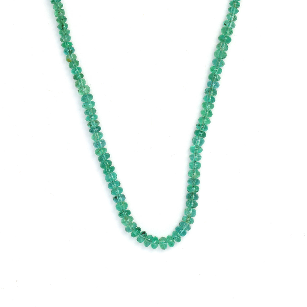 Green Emerald 2.5mm - 3.25mm Smooth Rondelles Bead Strand